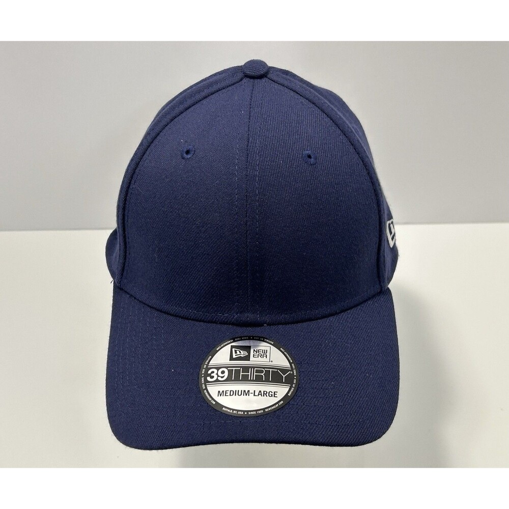 NEW M/L New Era 39Thirty Fitted Flex Cap Hat Blank Blue